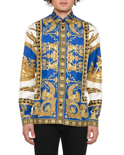 versace collection camicie|silk versace shirt men's.